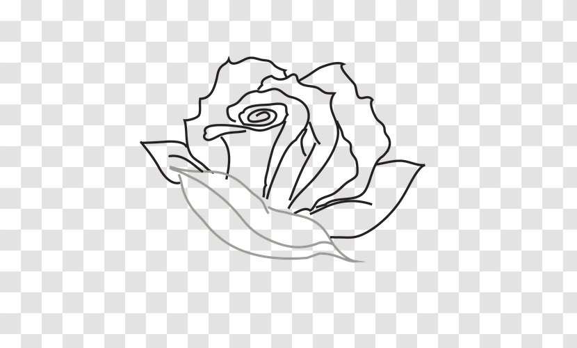 Clip Art Illustration Line Sketch Design - Heart - Rose Drawing Watercolor Transparent PNG