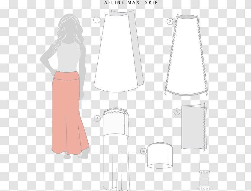 Skirt Dress Clothing Sewing Pattern - Ruffle - Sew Transparent PNG