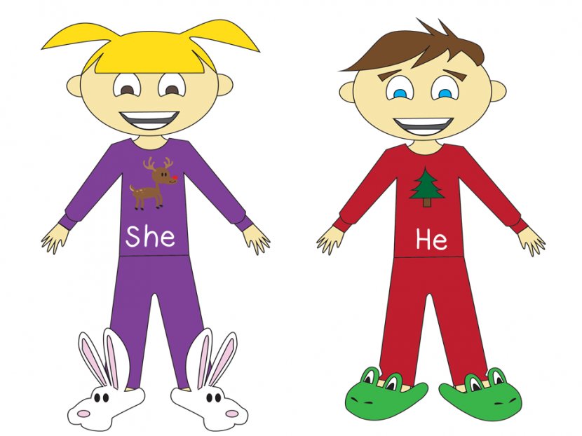 She Pronoun Clip Art - Happiness - Classroom Objects Clipart Transparent PNG