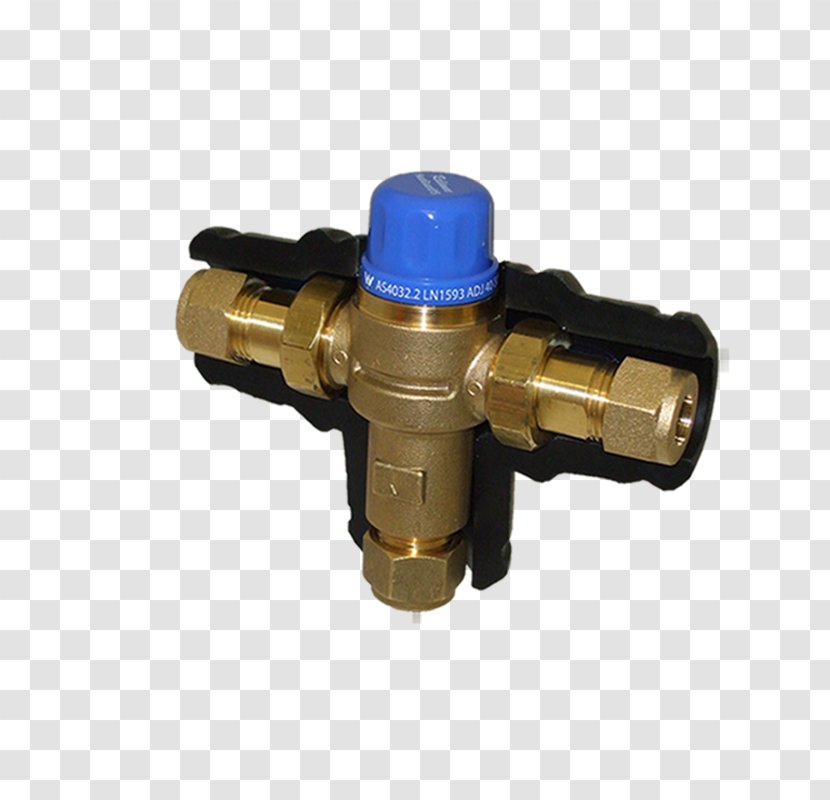 Thermostatic Mixing Valve Water Heating Plumbing Relief - Solar - Brass Transparent PNG