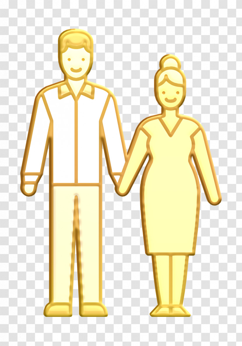People Icon Linear Color Families Icon Couple Icon Transparent PNG