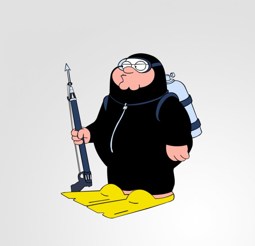 Peter Griffin Scuba Diving Underwater Set Clip Art - Profession - Diver Cartoon Transparent PNG