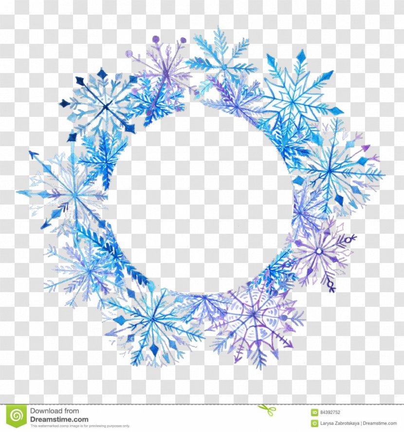 Snowflake Watercolor Painting Royalty-free - Branch - Frame Transparent PNG