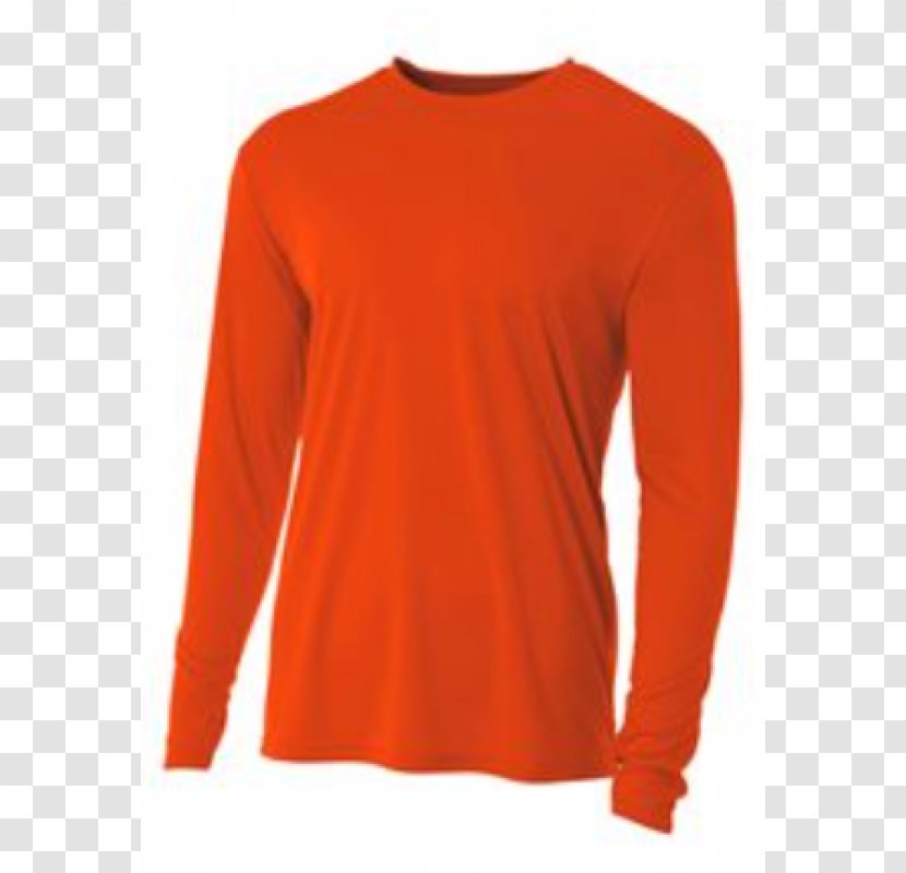 Long-sleeved T-shirt Raglan Sleeve - Orange Transparent PNG