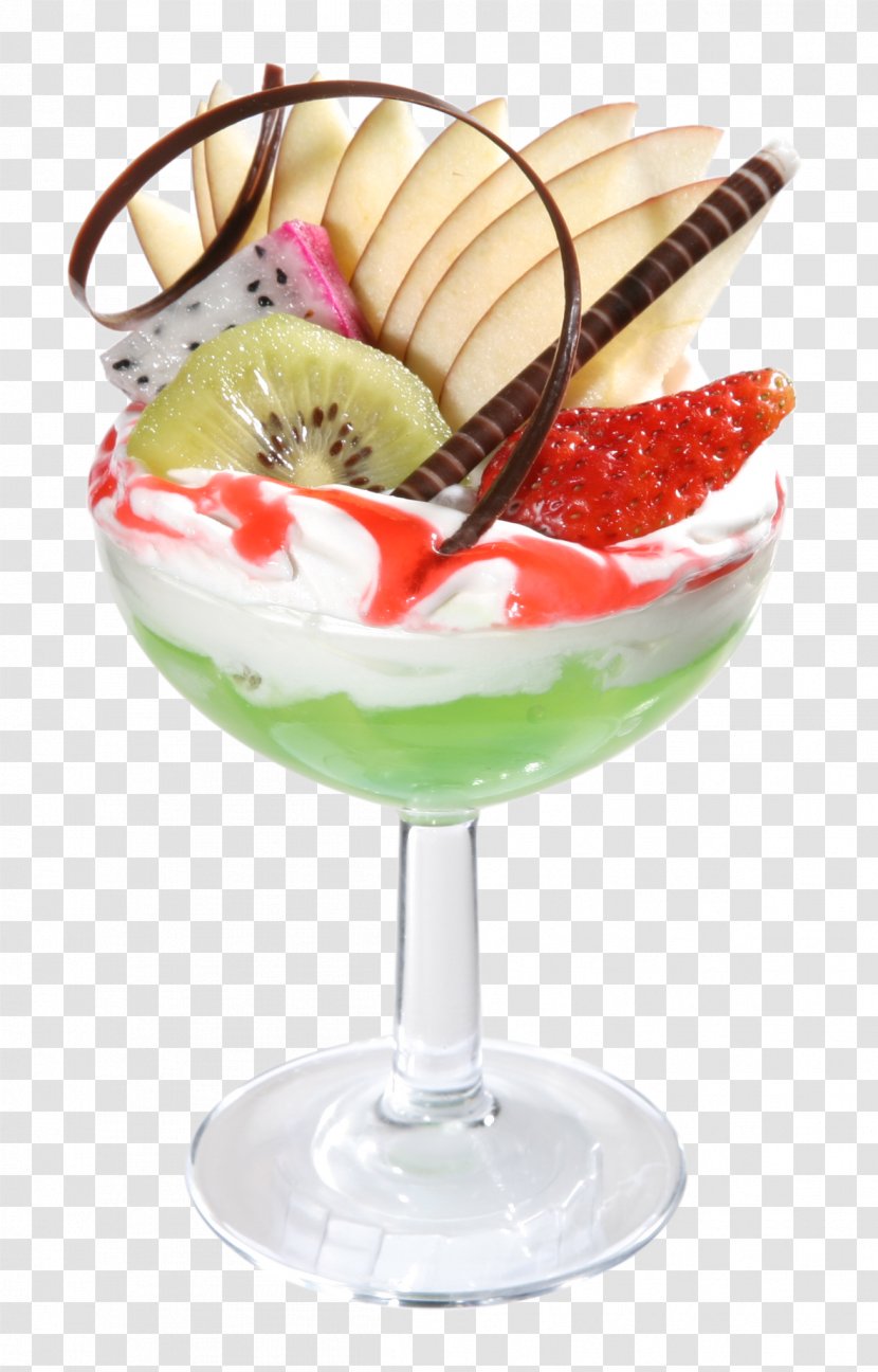 Ice Cream Sundae European Cuisine Frozen Yogurt Parfait - Cartoon Transparent PNG