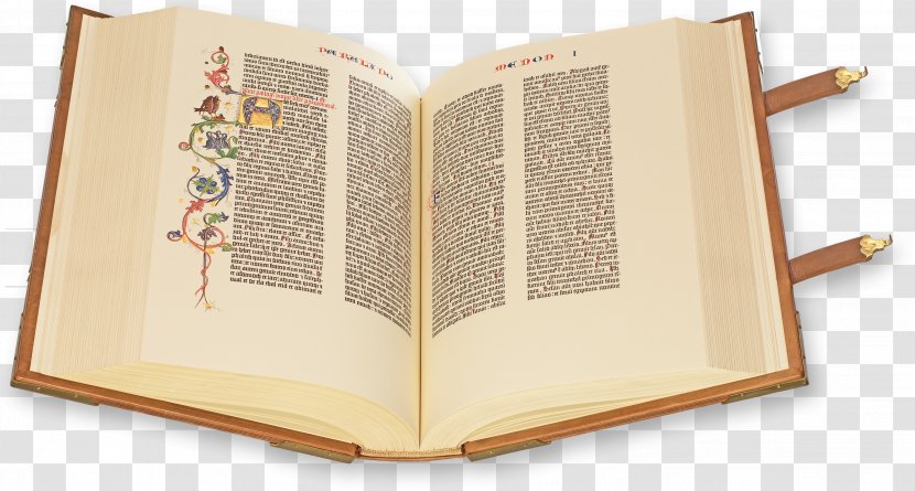 Gutenberg Bible Facsimile Manuscript Printing - Book Transparent PNG