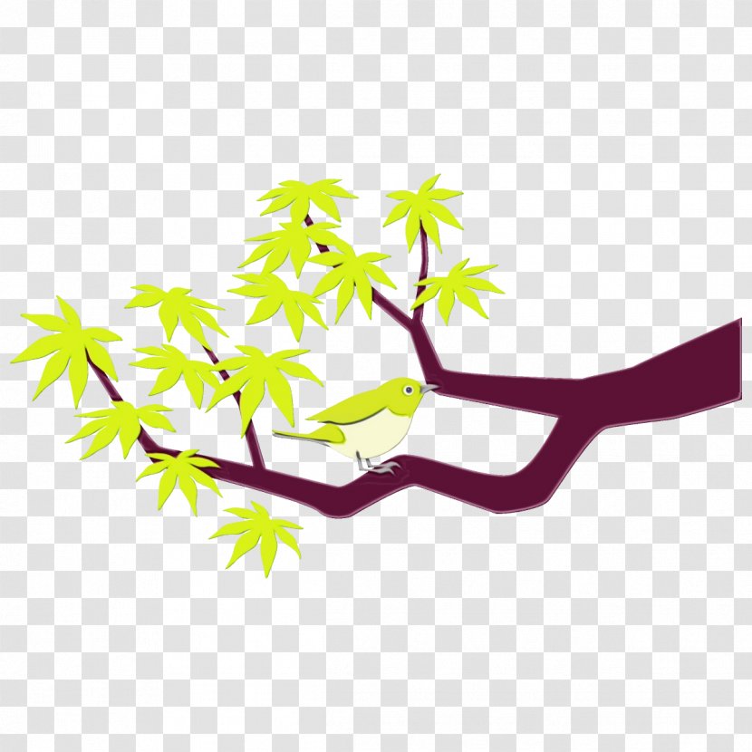 Leaf Branch Plant Tree - Wet Ink Transparent PNG