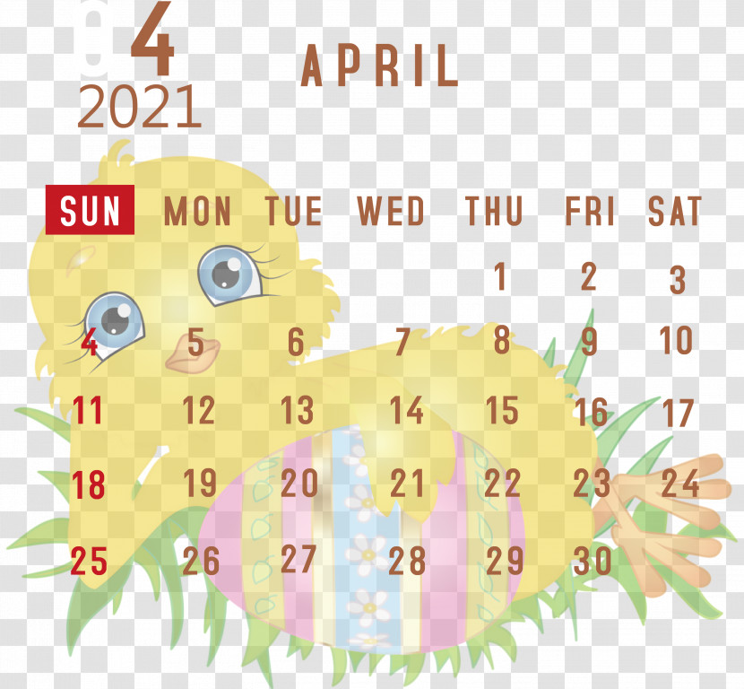 April 2021 Printable Calendar April 2021 Calendar 2021 Calendar Transparent PNG