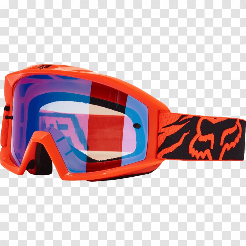 Goggles Glasses Fox Racing Blue Motorcycle - Motocross Transparent PNG