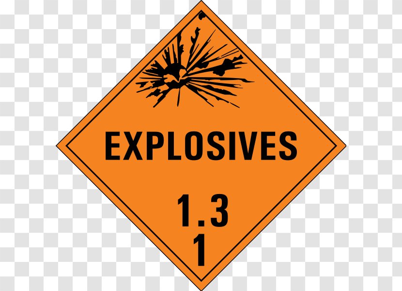 Dangerous Goods Explosive Material Explosion Placard Hazard - Orange - Label Transparent PNG