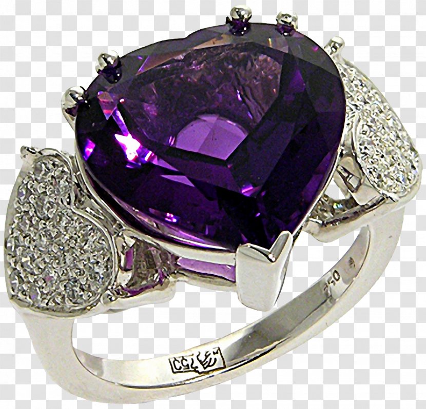 Diamond Purple Ring Jewellery Carat - Gold Transparent PNG