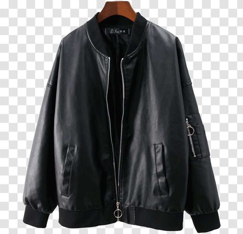 Leather Jacket Coat Zipper Workwear - Polar Fleece - Tmall Taobao Free Creative Design Material Transparent PNG