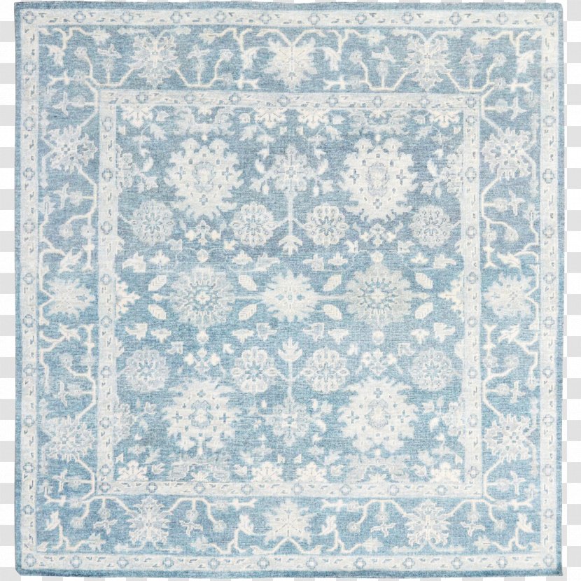 Blue Ushak Carpet Art Silk Area Rayon Transparent PNG