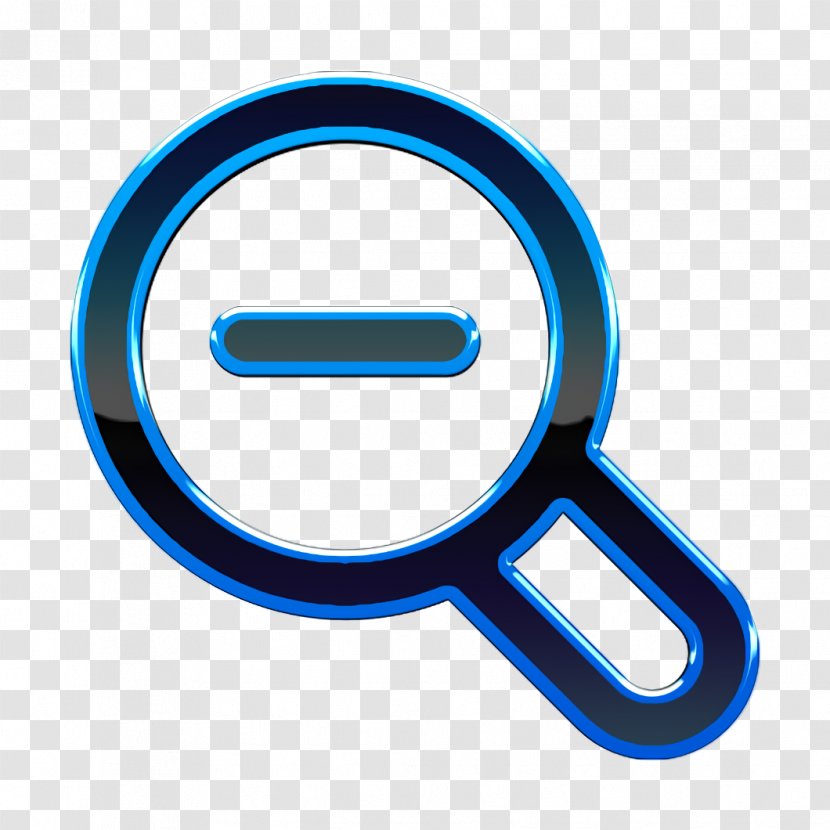 Glass Icon Magnifier Magnifying - Electric Blue - Symbol Transparent PNG