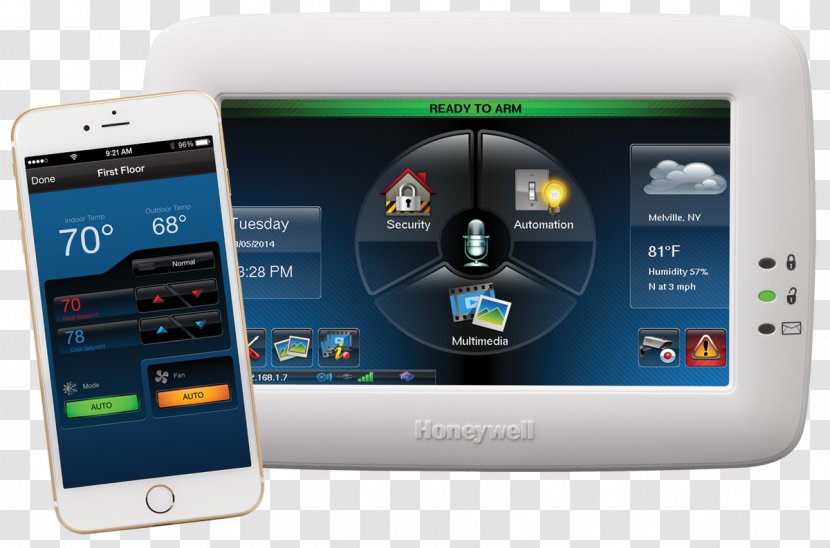 Honeywell Z-Wave Wi-Fi Security Alarms & Systems - Wifi - Closed Circuit Television (cctv) Transparent PNG