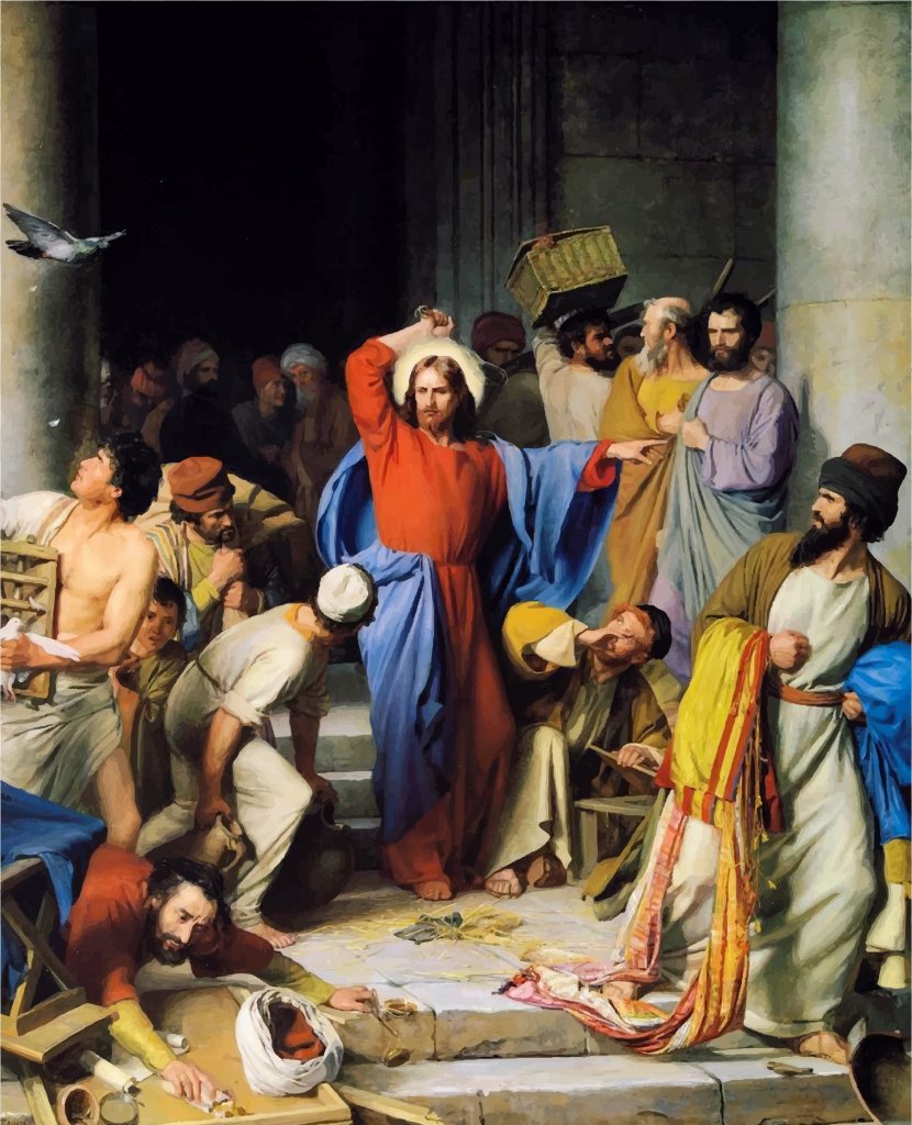 Temple In Jerusalem Bible Gospel Of John Cleansing The - Rejection Jesus - Painting Cliparts Transparent PNG