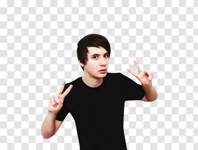 Dan Howell T-shirt And Phil Slipper - Finger Transparent PNG