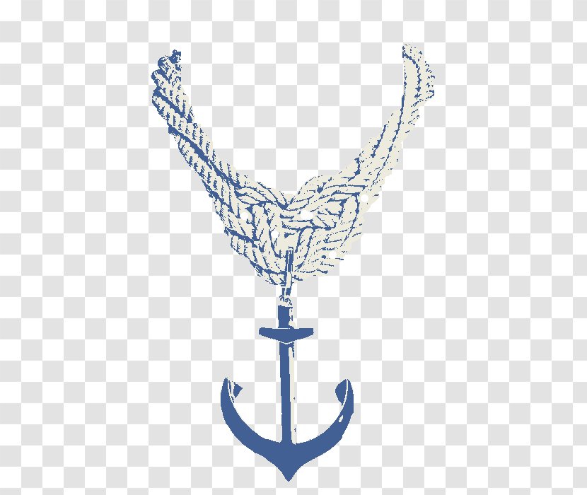Anchor Necklace Rope Knot Jewellery - Woven Fabric - Ships Propella Transparent PNG