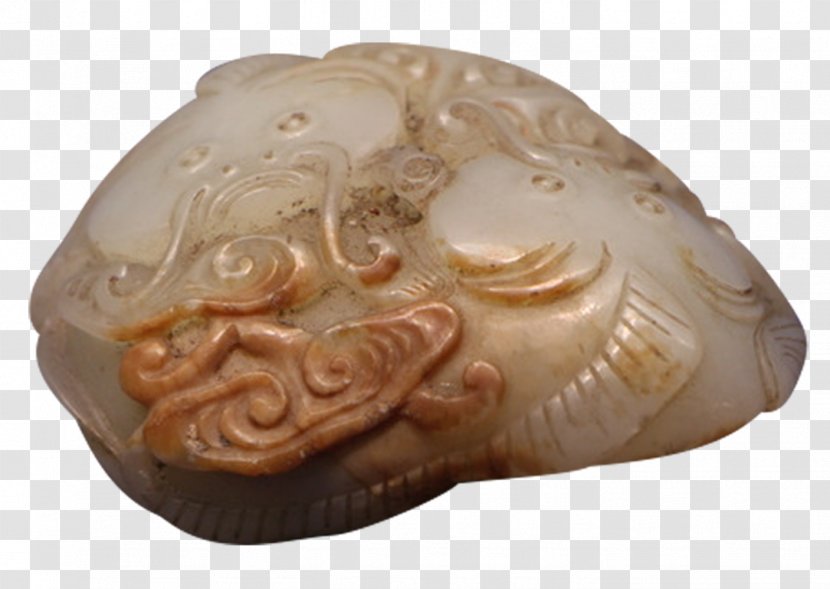 Qing Dynasty Hotan Jade - Ming - White Pisces In Transparent PNG
