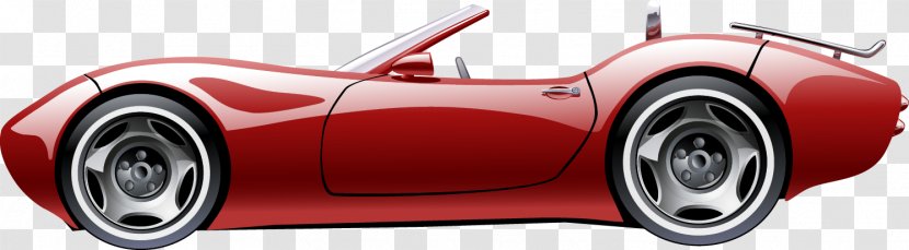 Sports Car Convertible Classic - Red Vector Material Transparent PNG