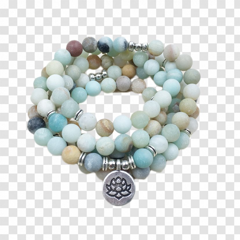Buddhist Prayer Beads Charm Bracelet Necklace Amazonite - Meditation Transparent PNG