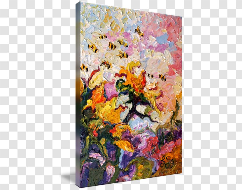Floral Design Acrylic Paint Oil Painting - Spring Transparent PNG