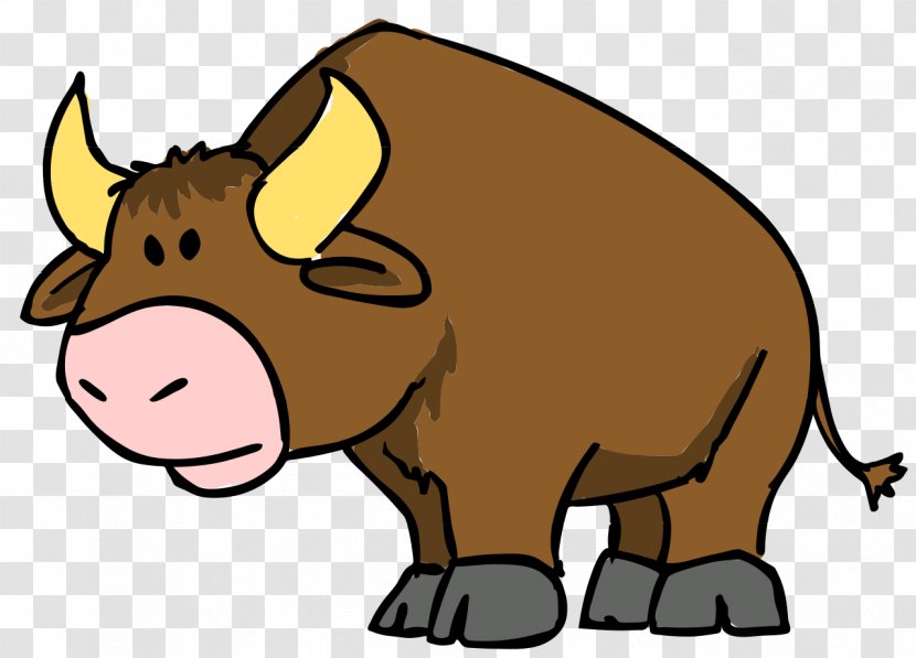 Cartoon Bull Drawing Clip Art - Buffalo Transparent PNG