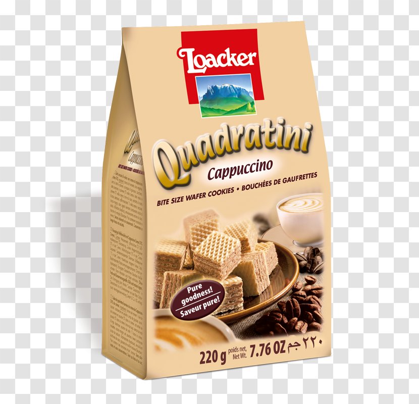 Quadratini Cappuccino Cream Wafer Loacker - Flavor - Biscuit Transparent PNG