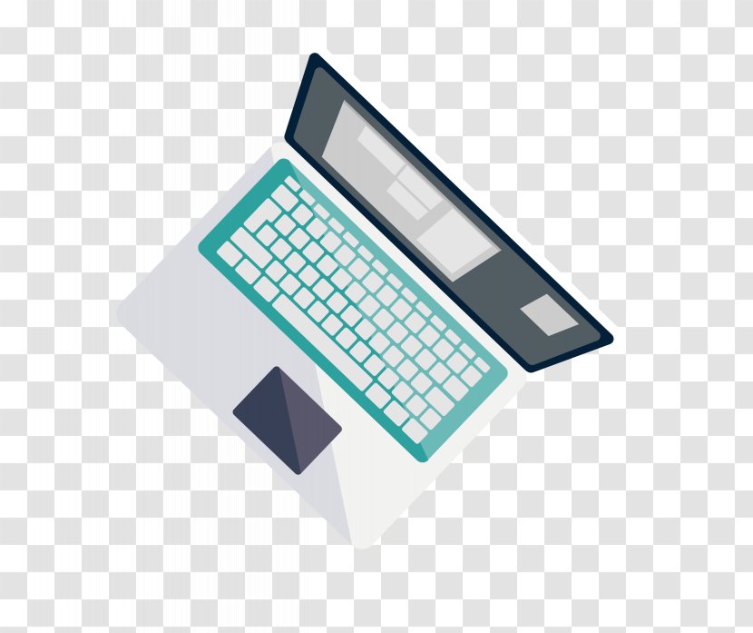 Laptop Computer Clip Art - Office Supplies - Vector Business Material Transparent PNG