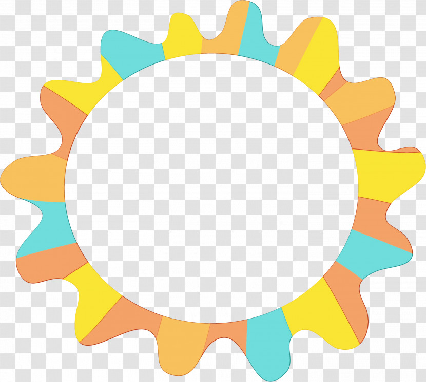 Circle Yellow Area Flower Meter Transparent PNG