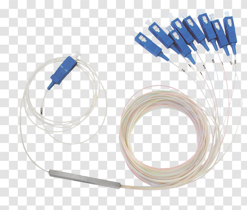 Fiber Optic Splitter Optical Connector Coupler - Fanout Cable Transparent PNG