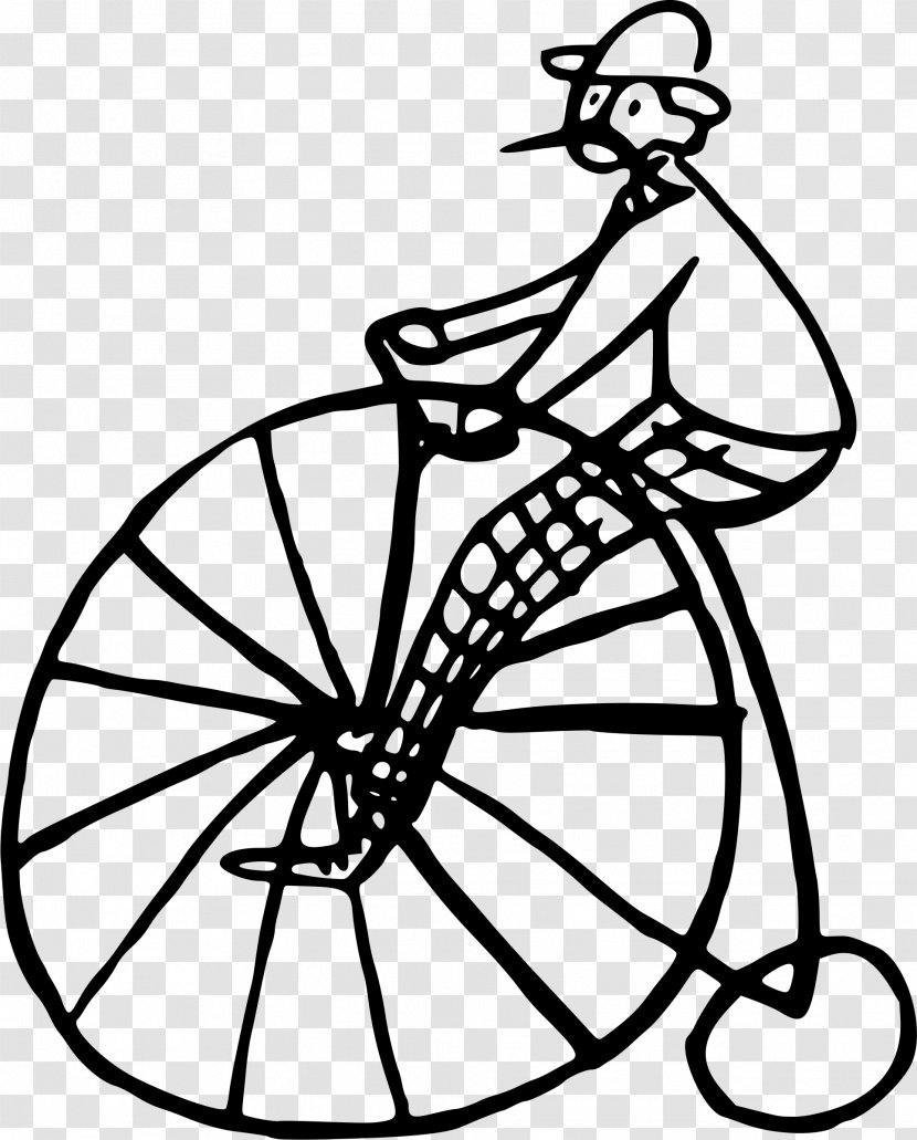 Bicycle Wheels Penny-farthing Frames Clip Art - Monochrome Photography - Cycling Transparent PNG