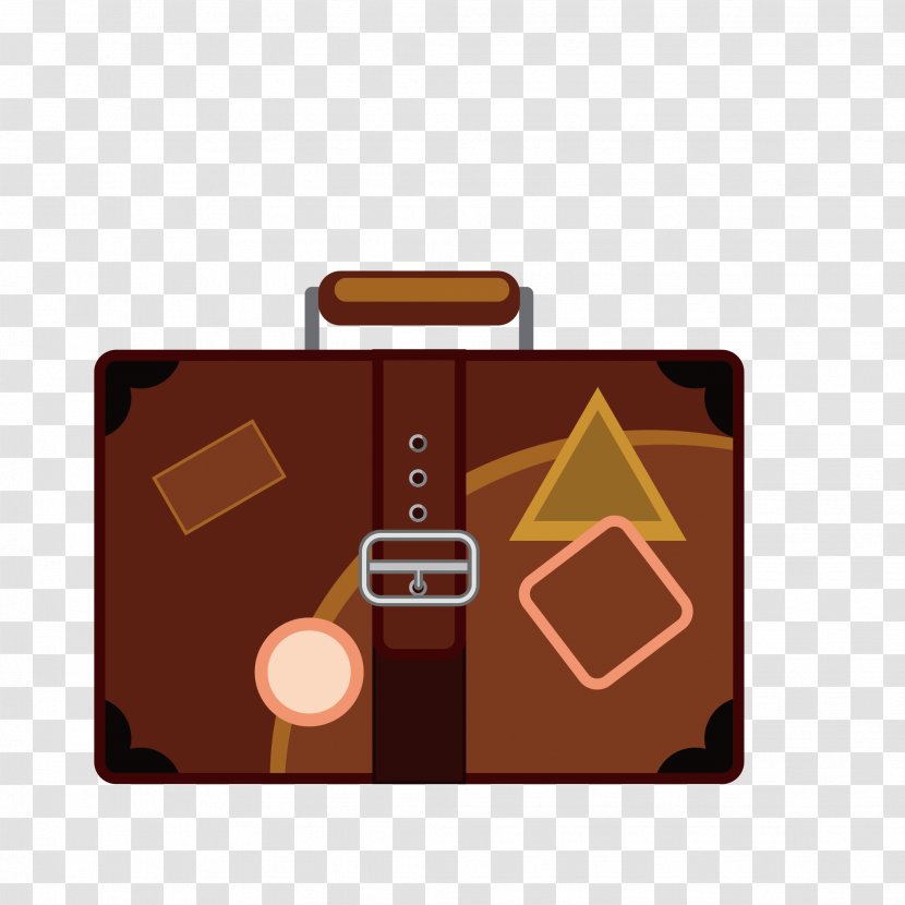 Travel Suitcase Vector Graphics Vacation - Orange - Cute Brown Bunny Transparent PNG