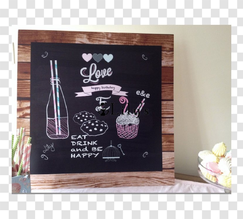 Picture Frames Cupcake Birthday Painting - Blackboard - Pinokyo Transparent PNG