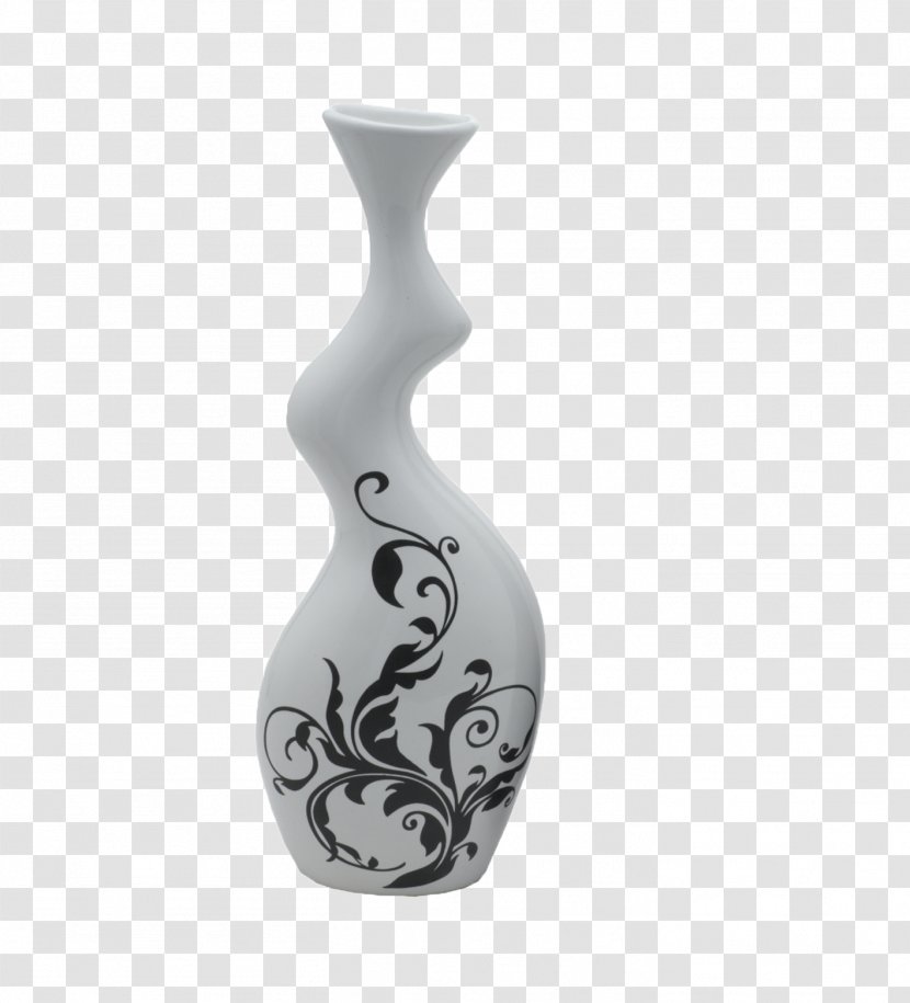 Vase Ceramic Black And White Transparent PNG