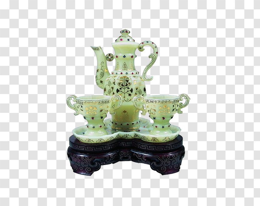 Porcelain Jade Teapot - Craft - Tea Transparent PNG