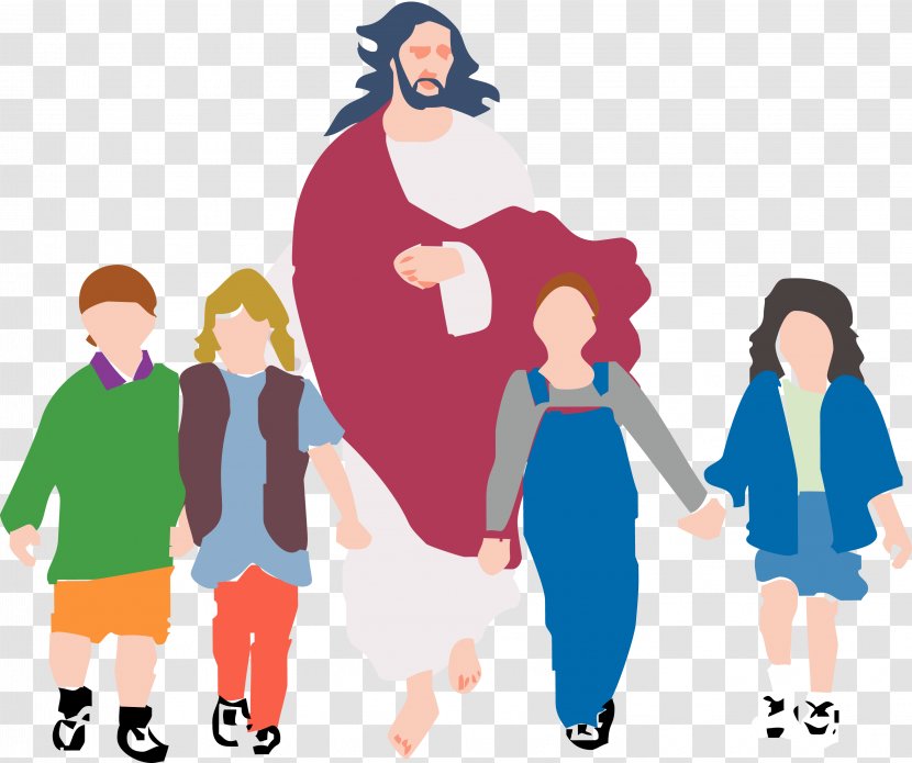 Bible Jesus Walking On Water Miracles Of Child Clip Art - Flower - Children Transparent PNG
