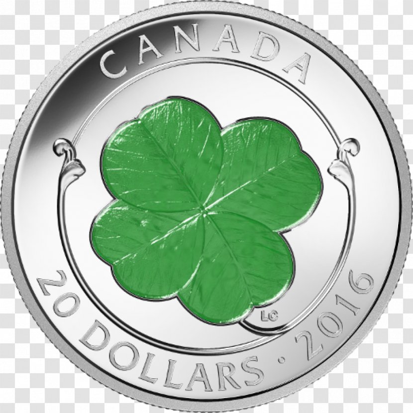 Four-leaf Clover Silver Coin Shamrock - Mint Transparent PNG