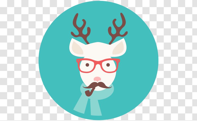 Reindeer Hipster Play Blackjack Christmas - Glasses Transparent PNG