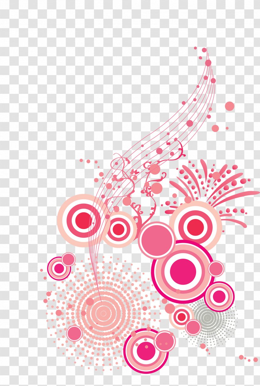 Dynamic Fashion Lines Circle - Pink - Color Transparent PNG
