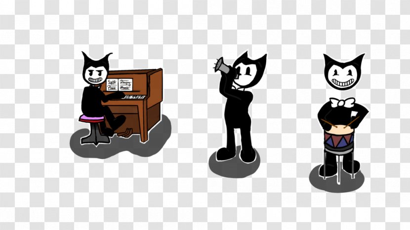 Cat Animated Cartoon - Playing Instrument Transparent PNG