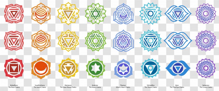 Chakra Sahasrara Anahata Vishuddha Svadhishthana - Symmetry Transparent PNG