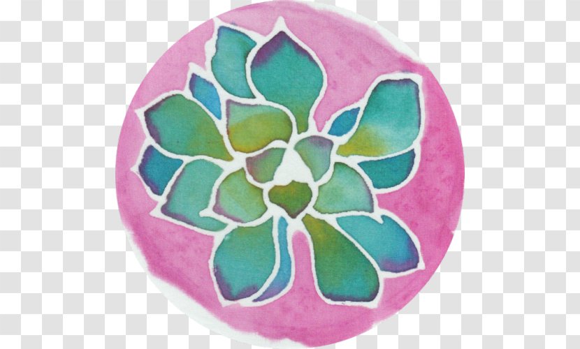 Turquoise - Petal - Watercolor Succulent Transparent PNG