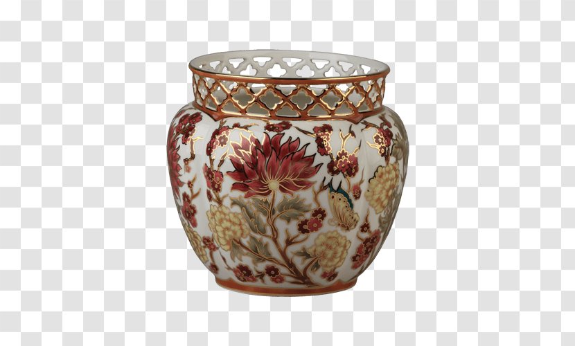 Vase Porcelain Zsolnay Eozin Metal - Cornflower - Modern Transparent PNG
