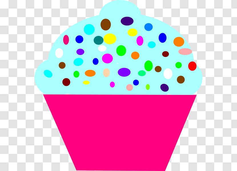 Cupcake Icing Cartoon Muffin Clip Art - Polka Dot - Pictures Of Cupcakes Transparent PNG