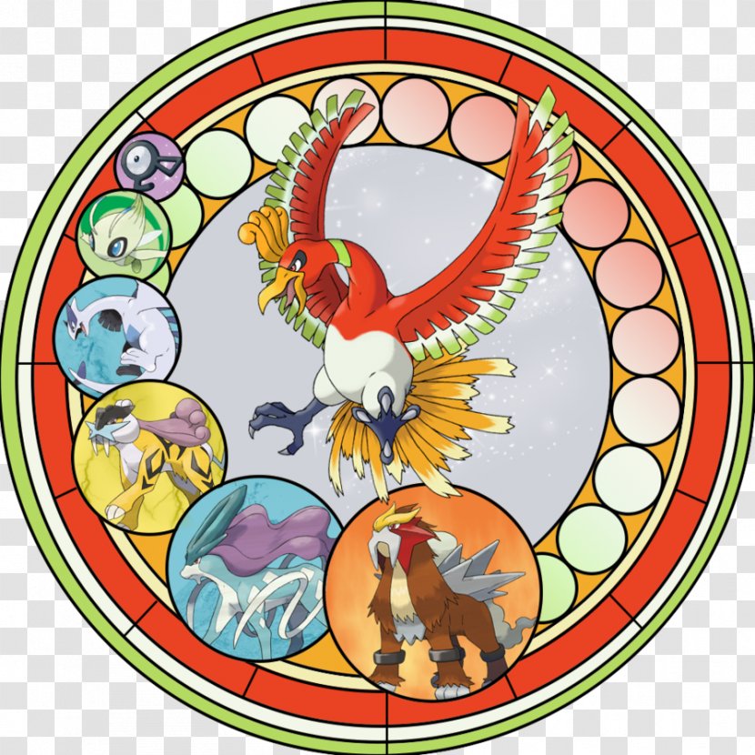 Pokémon Trading Card Game Art Entei Ho-Oh - Stained Glass - Pokemon Transparent PNG