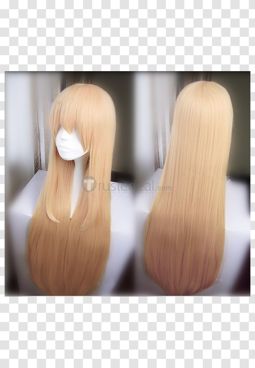 Wig Blond Long Hair Cosplay - Bangs Transparent PNG