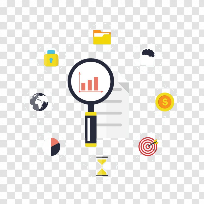 Digital Marketing Search Engine Optimization Business Web Design - Point - Magnifying Glass To See The Data Transparent PNG