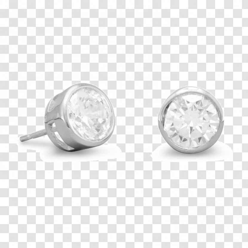 Earring Gold Jewellery Silver - Fashion Accessory - Round Bezel Transparent PNG