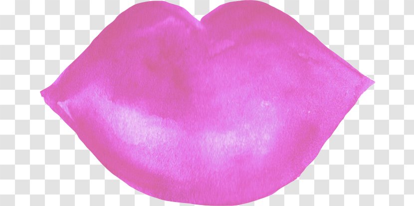 Petal Lip Heart - Pink Lipstick Transparent PNG
